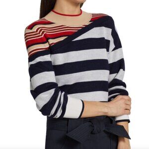 Veronica Beard Sheradin Striped Sweater - XS